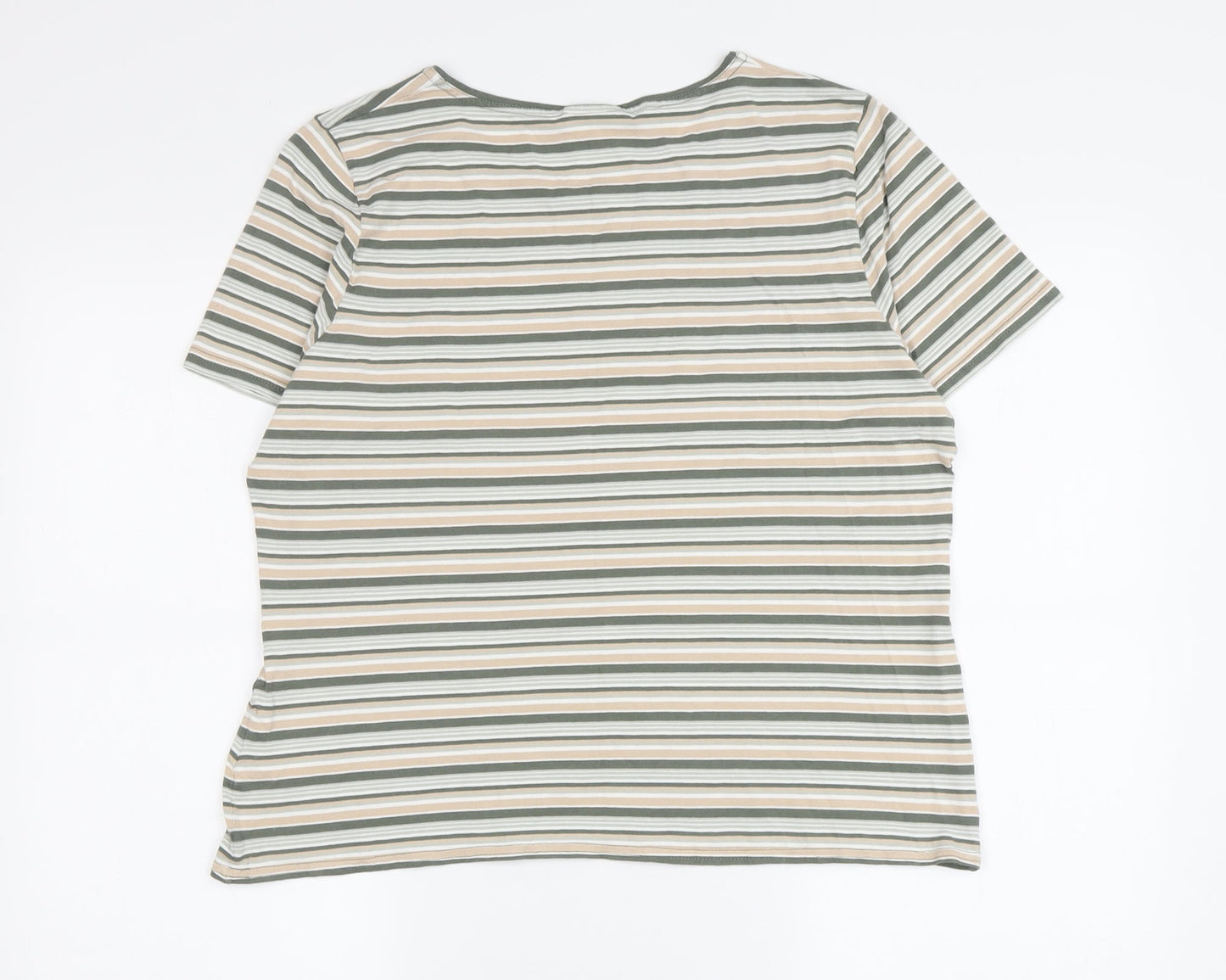 Eastex Women's Multicolour Stripe T-Shirt Size 16