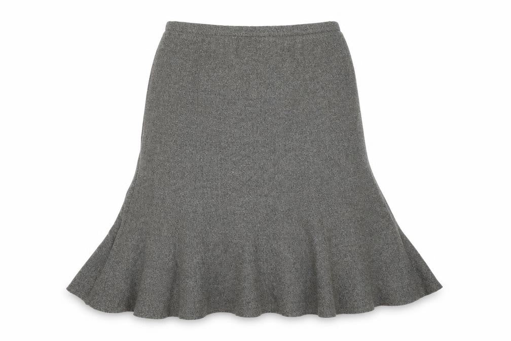 Eastex Women's Grey Tweed Midi Trumpet Skirt, Size 12