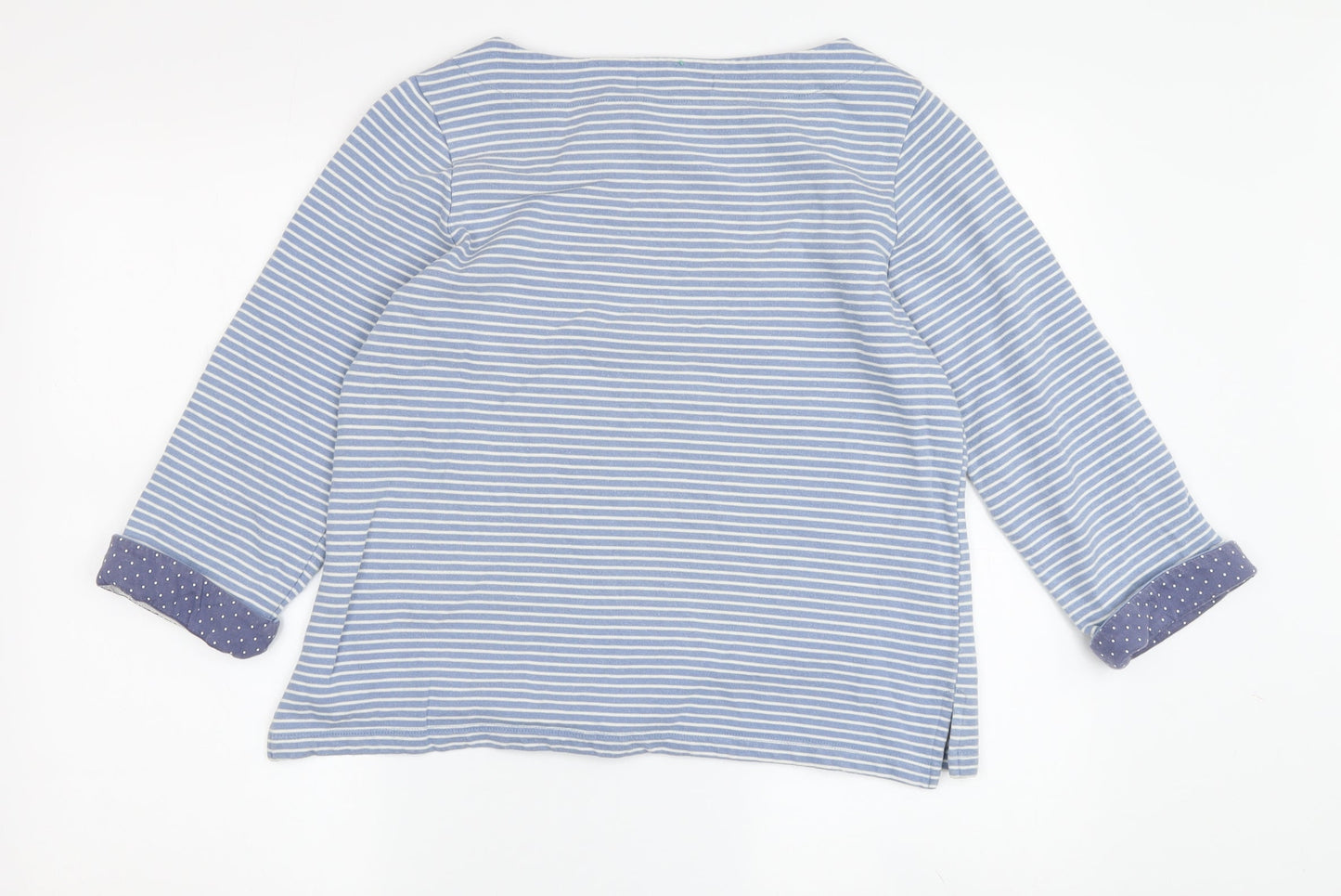 Woolovers Women's Blue Striped Blouse Size S