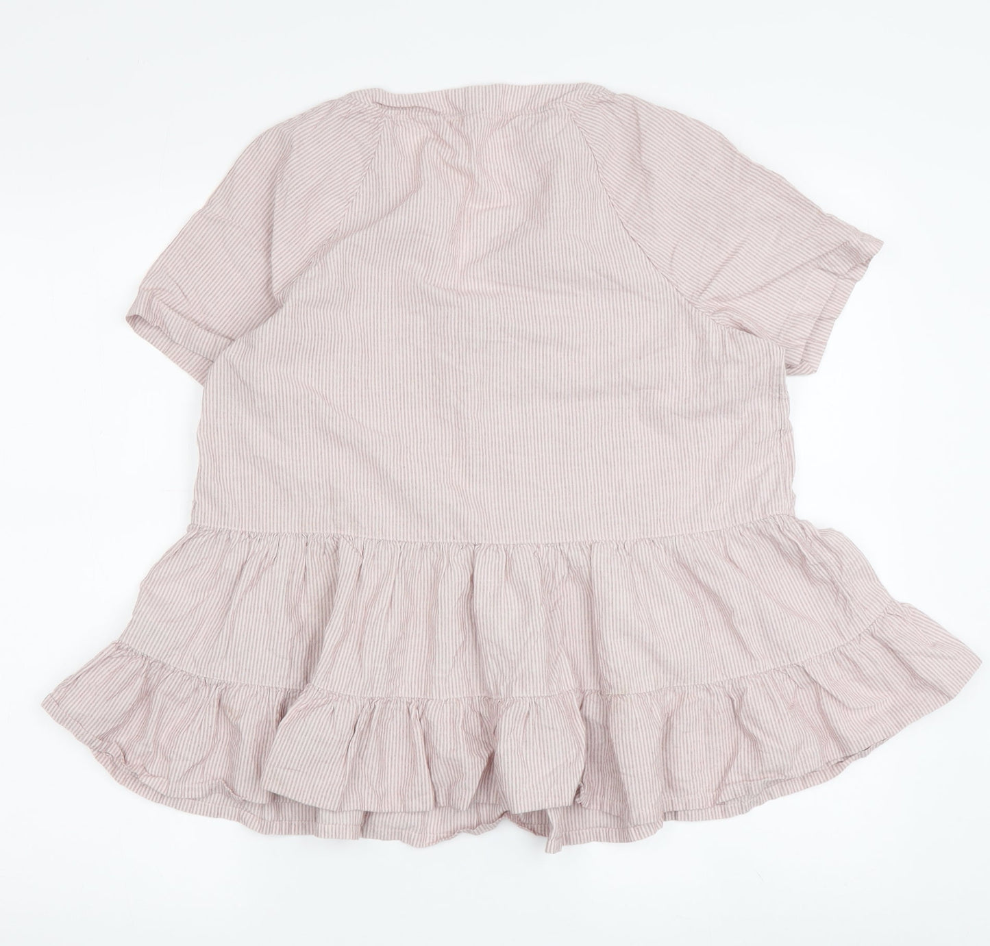 Fat Face Women's Pink Striped Tunic Blouse UK 8