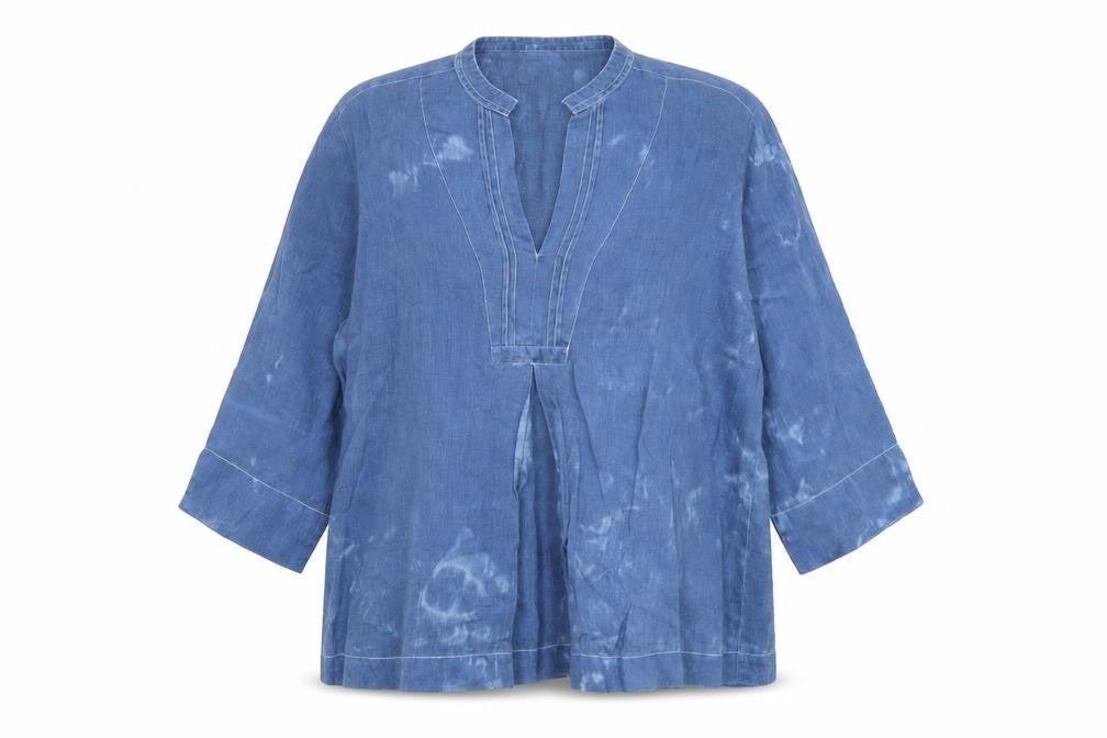 Austin Reed Women's Blue Linen Tunic Blouse, Size 14