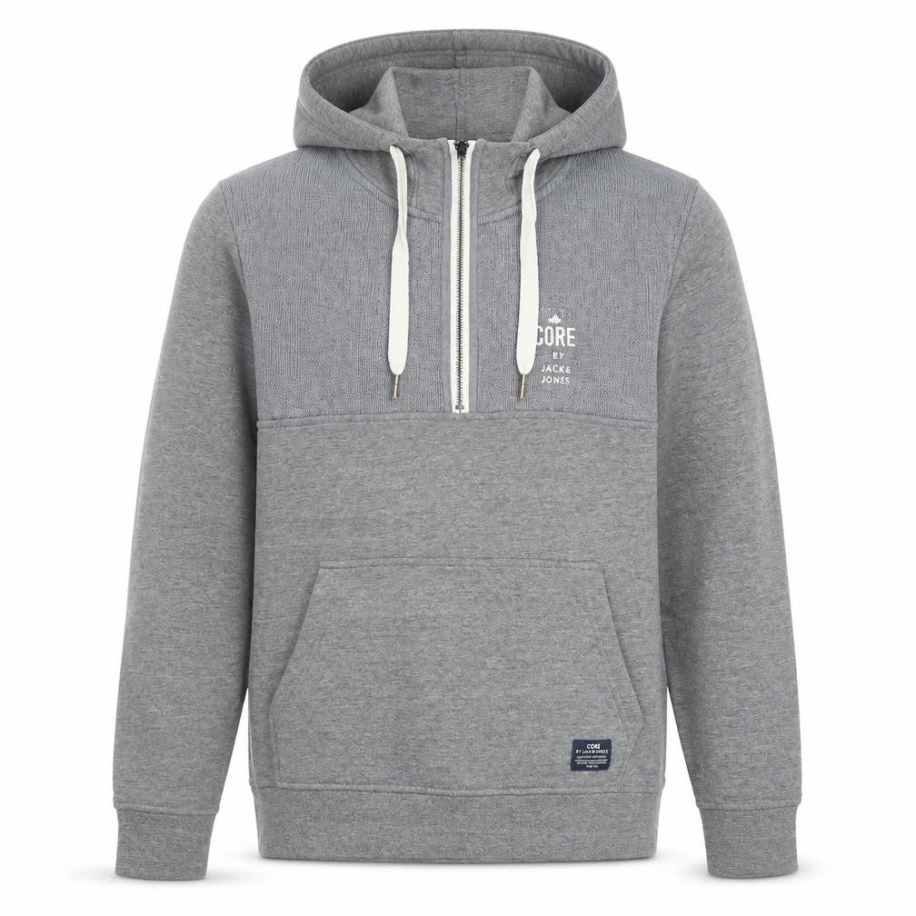Jack & Jones Men's Grey Full Zip Hoodie M