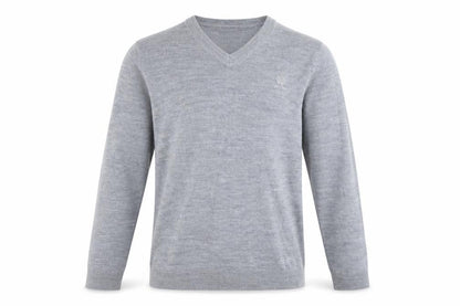 Jeff Banks Men's Grey V-Neck Knit Pullover Jumper S