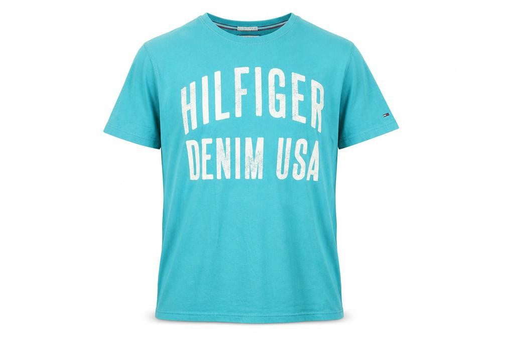 Tommy Hilfiger Men's Blue Graphic Print T-Shirt M