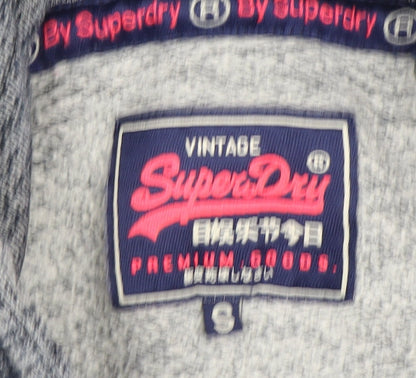 Superdry Women's Blue Pullover Hoodie S Casual Graphic