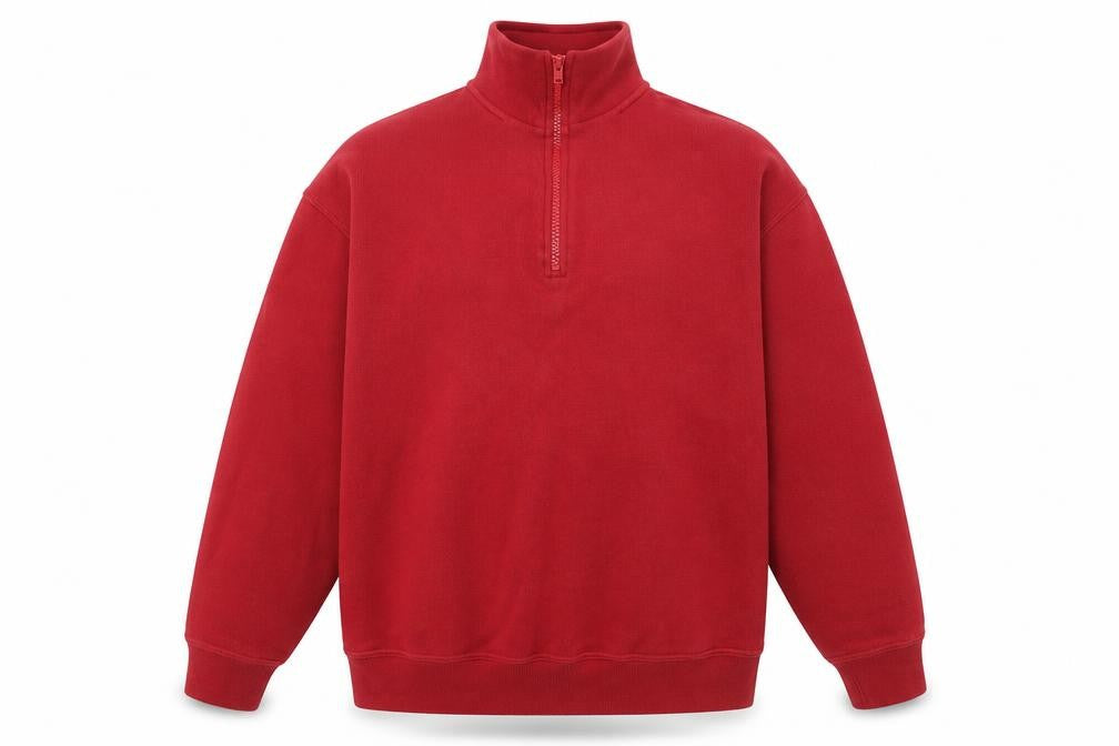 Glenmuir Men's Red 1/4 Zip Sweatshirt M