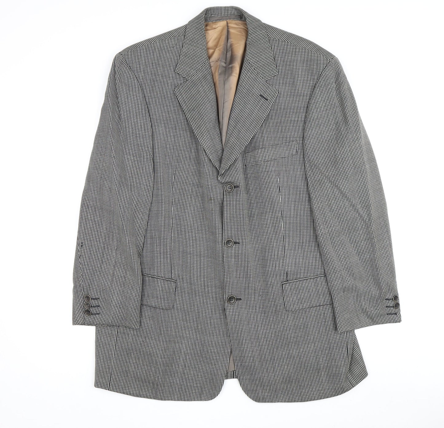 Van Gils Men's Grey Blazer 42S Check Formal Jacket