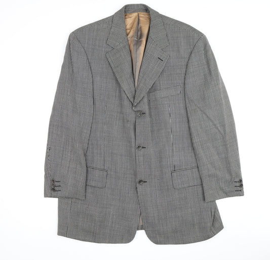 Van Gils Men's Grey Blazer 42S Check Formal Jacket