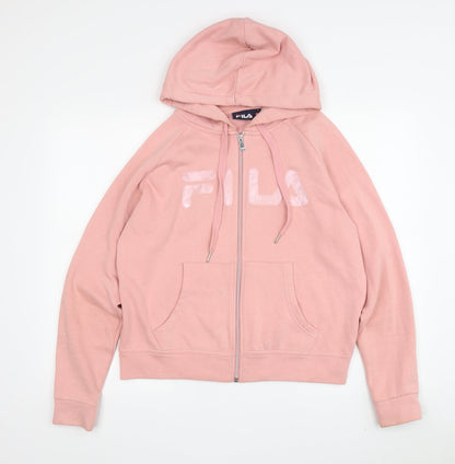 Additional front view of Fila Women's Pink Full Zip Hoodie -, size S