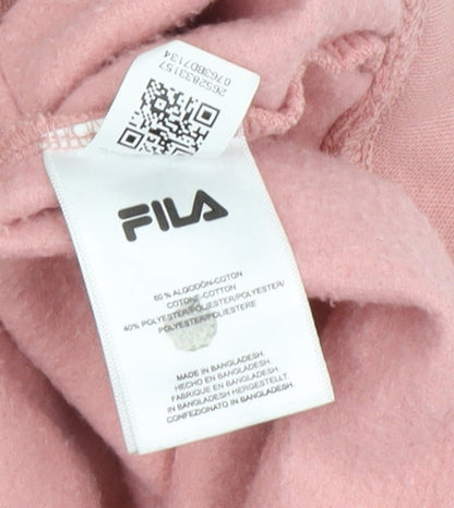 Brand and care label for Fila Women's Pink Full Zip Hoodie -, size S