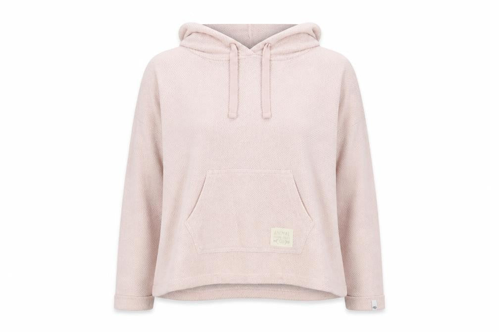 Animal Women's Pink Knit Pullover Hoodie, Size 8