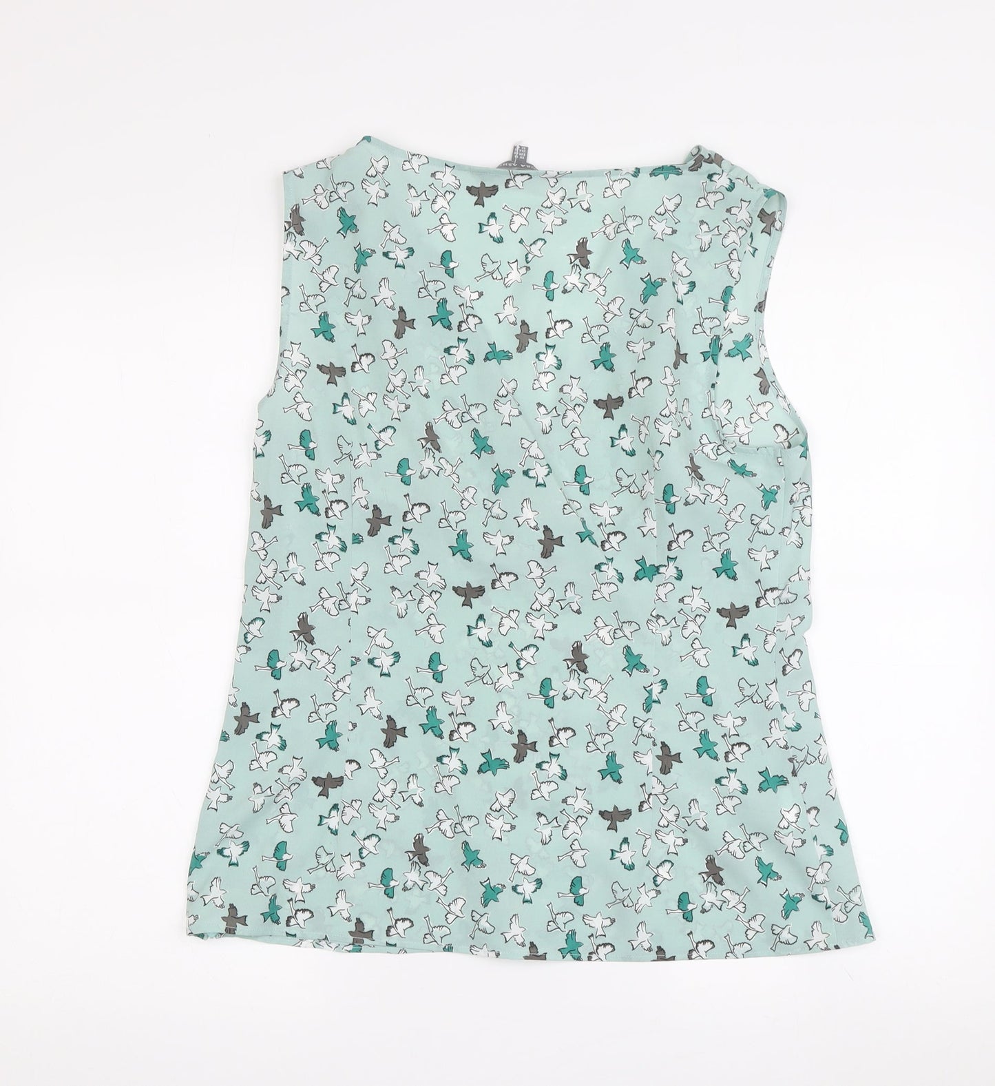 Laura Ashley Women's Multicoloured Bird Print Wrap Blouse, Size 14