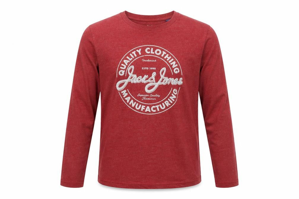 Jack & Jones Boys Red Logo Long Sleeve T-Shirt, Size 12 Years