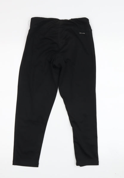 Back view of Adidas Women's Black Leggings M Elastic Waist Gym
