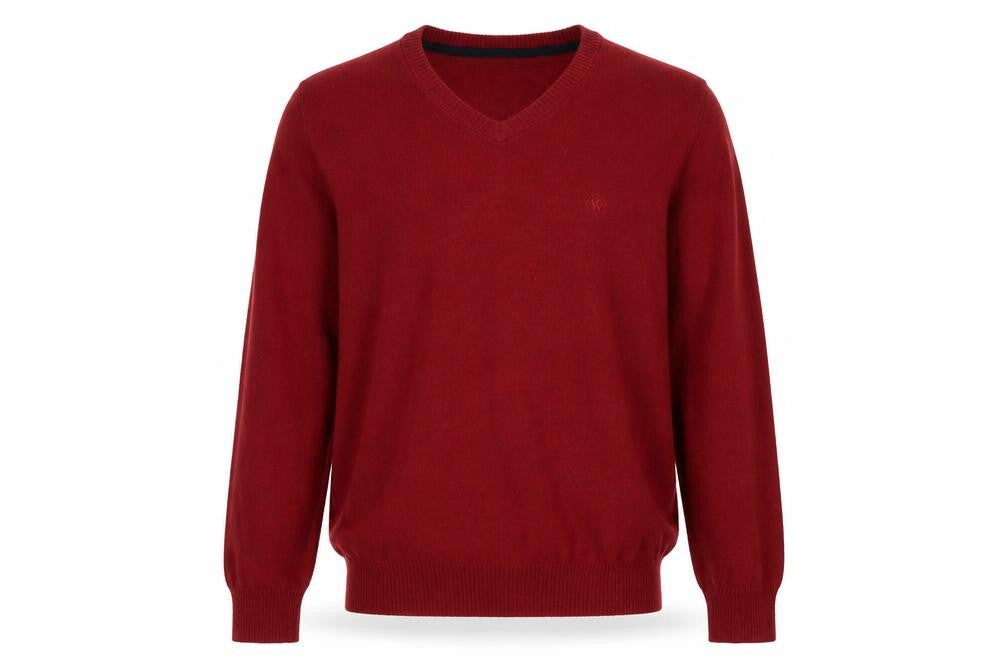 Fat Face Men's Red V-Neck Pullover Jumper S