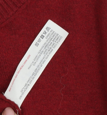 FatFace Men's Red V-Neck Pullover Jumper S