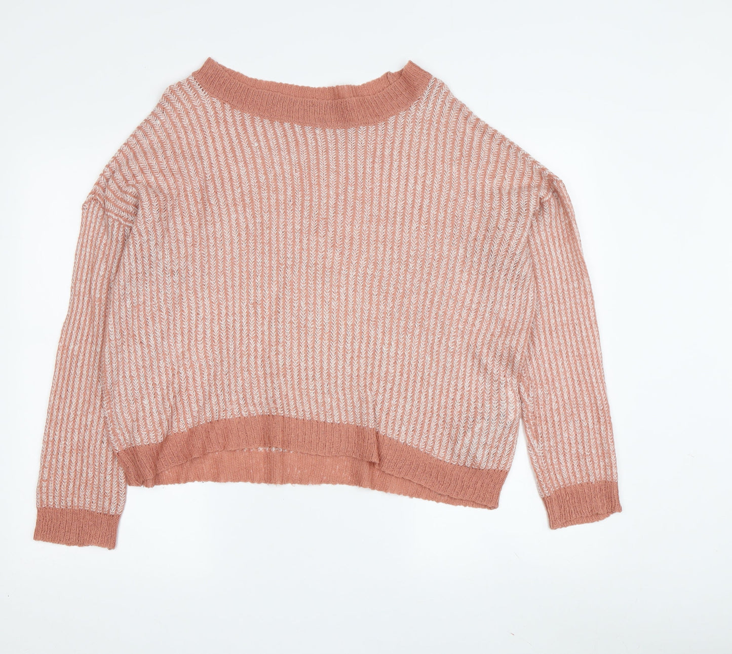 Jacqueline de Yong Women's Pink Boat Neck Pullover M