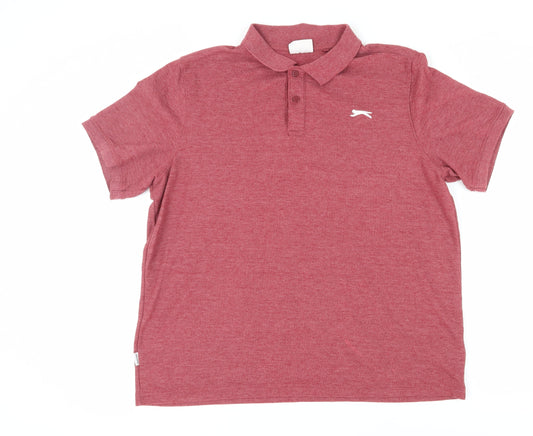 Slazenger Men's Red 2XL Polo Short Sleeve