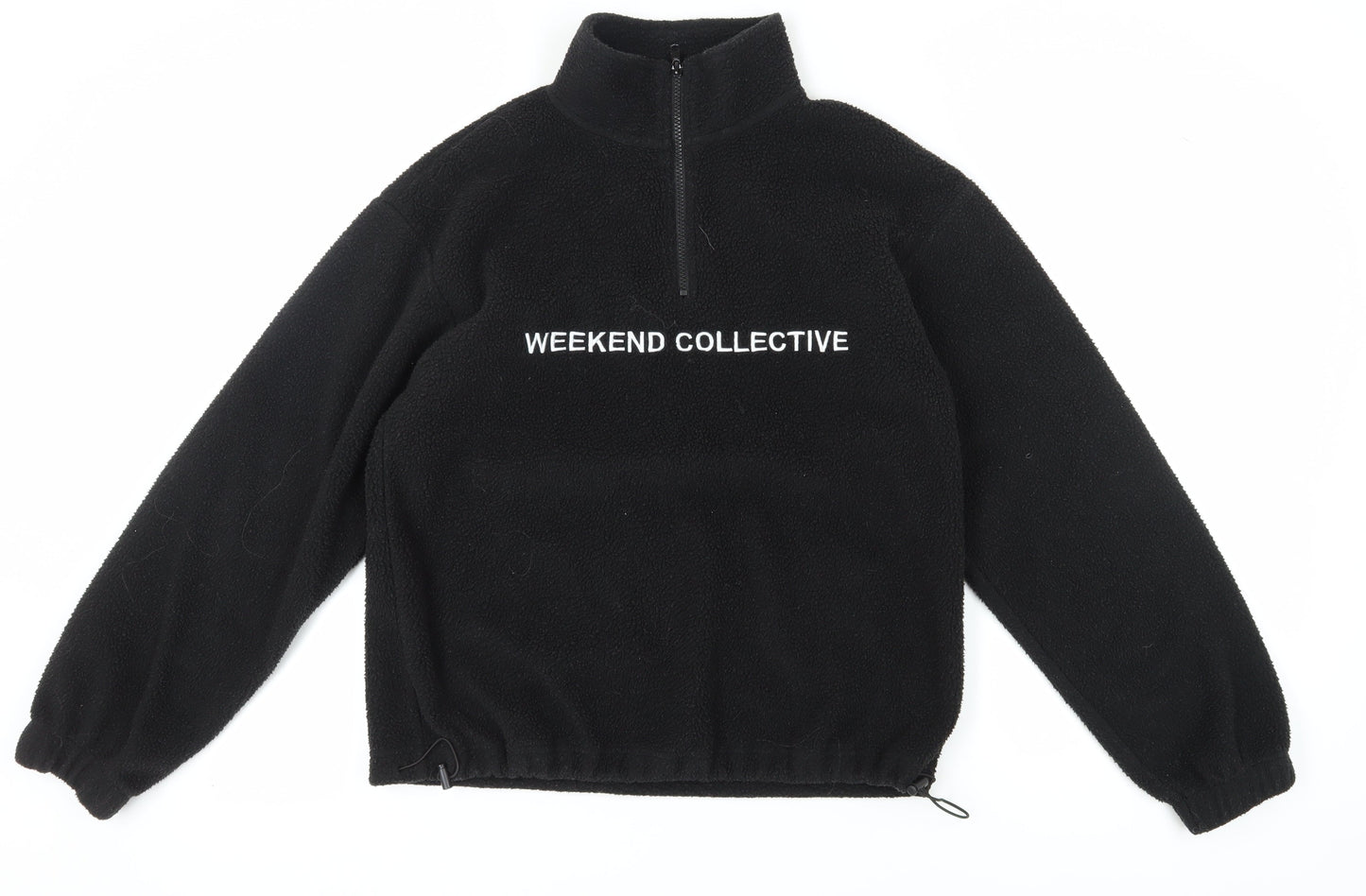 ASOS DESIGN Women's Black Pullover Fleece Sweatshirt Size 4