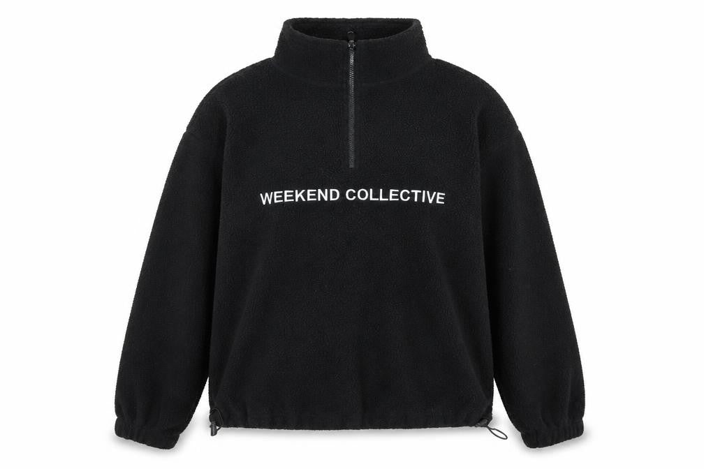 ASOS DESIGN Women's Black Pullover Fleece Sweatshirt Size 4