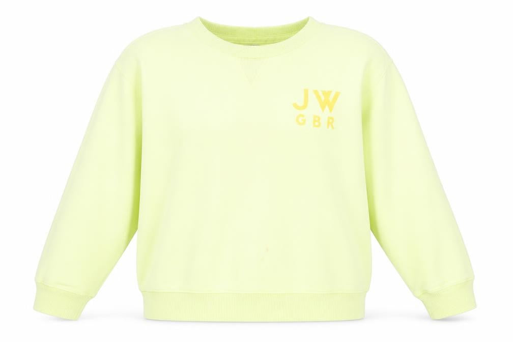 Jack Wills Women's Yellow Crew Neck Sweatshirt, Size 14