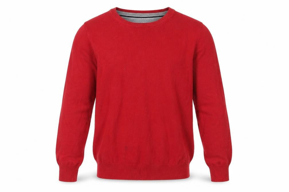 Marks & Spencer Men's Red Cotton Pullover Jumper S