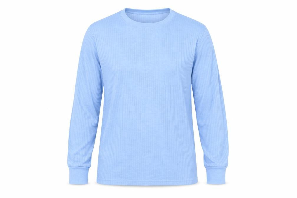Higear Men's Blue Long Sleeve Crew Neck T-Shirt - Medium
