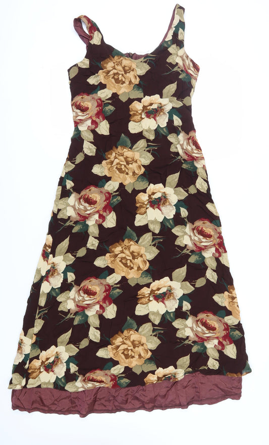 Louisa Calvino Floral Women's Dress, Size 12, Multicoloured