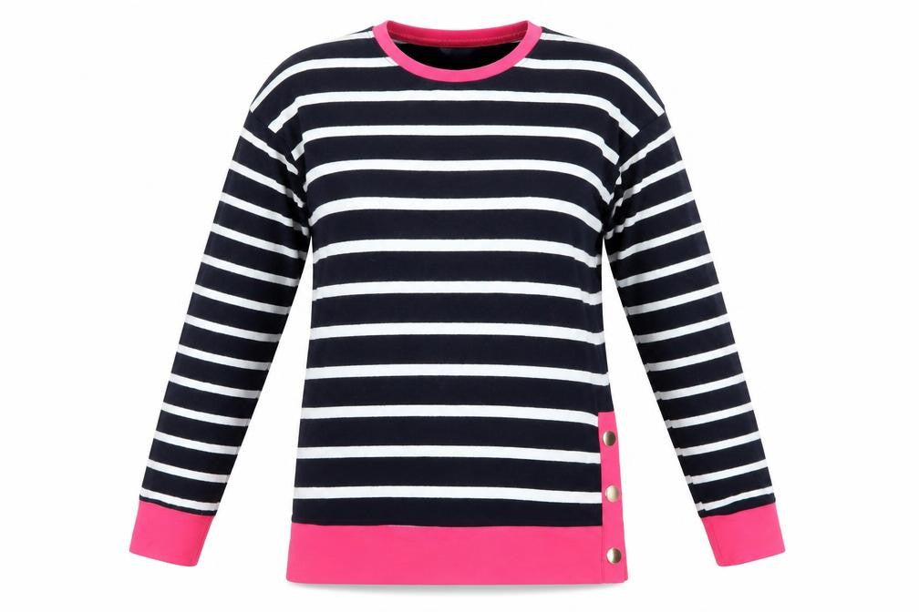 Next Women’s Multicoloured Stripe T-Shirt, Size 8