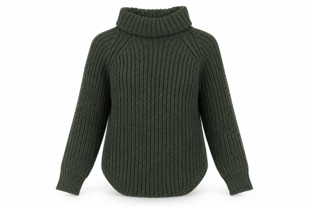 Luisa Ricci Women's Green Roll Neck Pullover Jumper