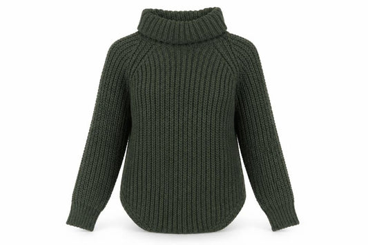 Luisa Ricci Women's Green Roll Neck Pullover Jumper
