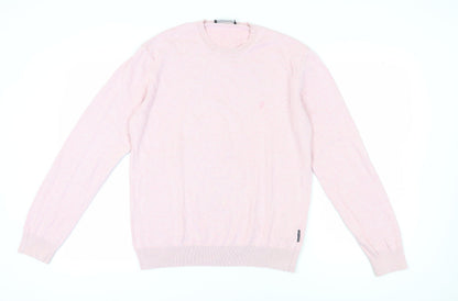 Additional front view of French Connection Men's Pink Cotton jumper - M