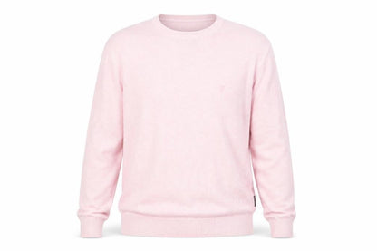 Front view of French Connection Men's Pink Cotton jumper - M