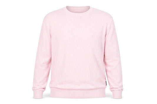 Front view of French Connection Men's Pink Cotton jumper - M