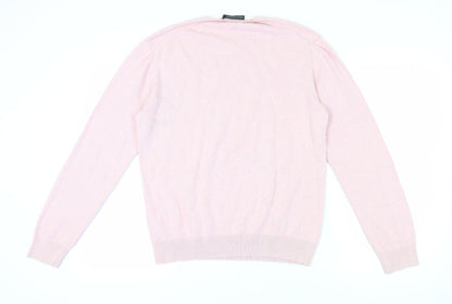 Back view of French Connection Men's Pink Cotton jumper - M