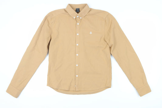 Blakely Men's Beige Button-Up Casual Shirt Medium
