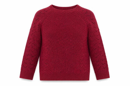 Damart Women's Red M Knit Pullover Crew Neck Jumper