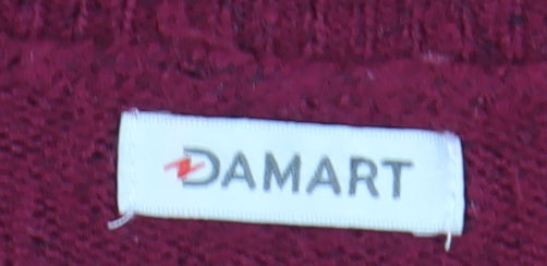 Damart Women's Red M Knit Pullover Crew Neck Jumper