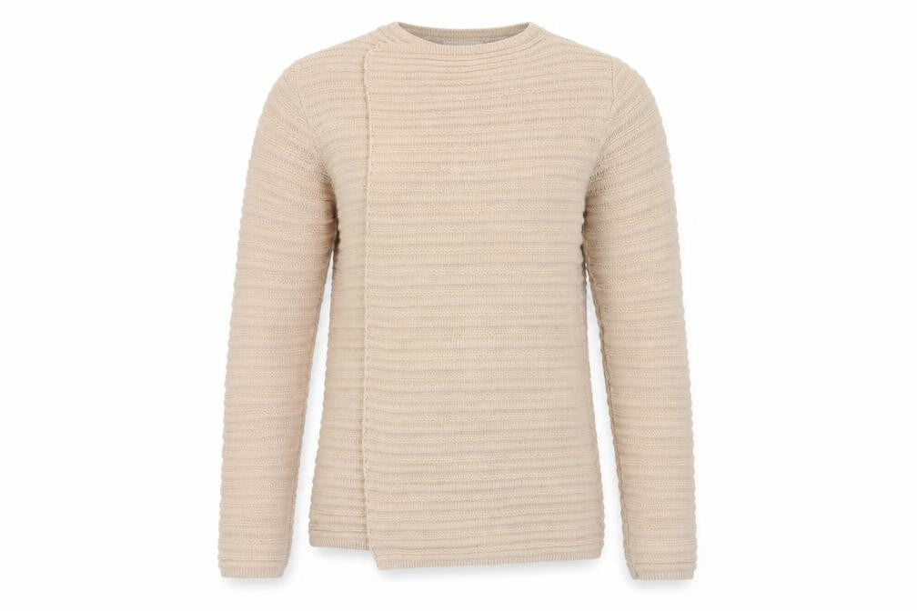 Bassini Women's Beige S Acrylic Pullover Jumper