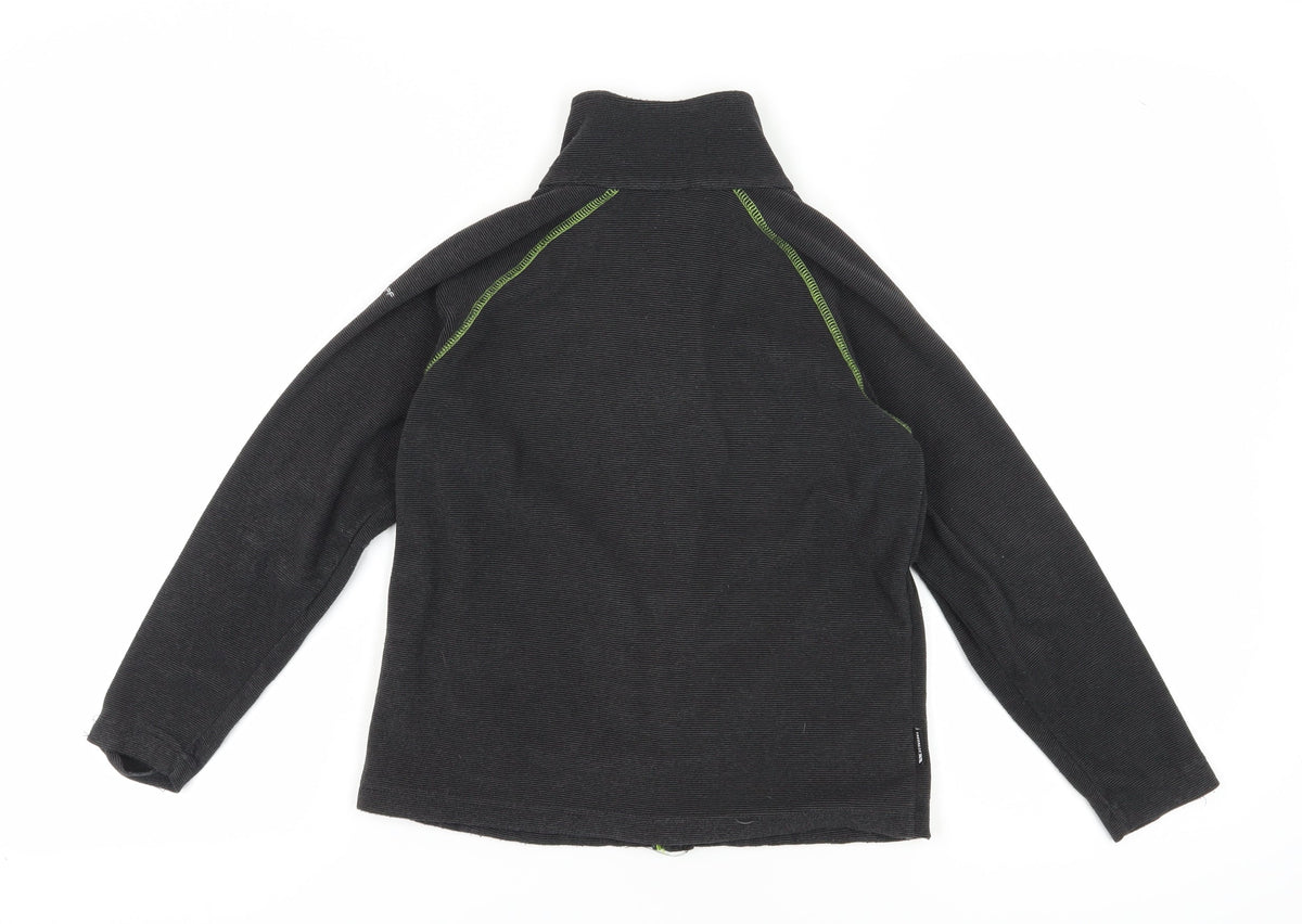 Back view of Trespass boys’ black track jacket 9-10 years - activewear fleece