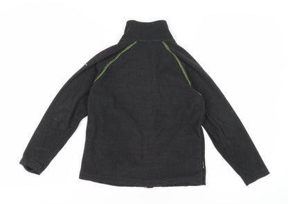 Back view of Trespass boys’ black track jacket 9-10 years - activewear fleece