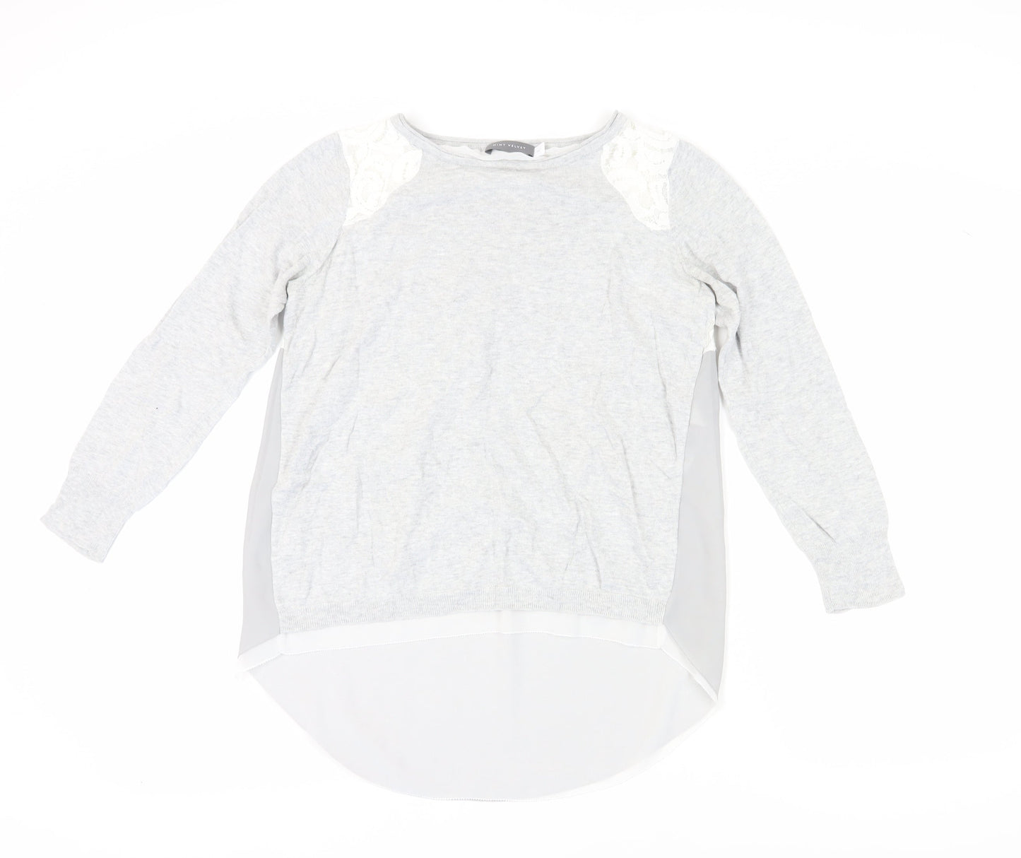Mint Velvet Women's Grey Long Sleeve Top, Size 10