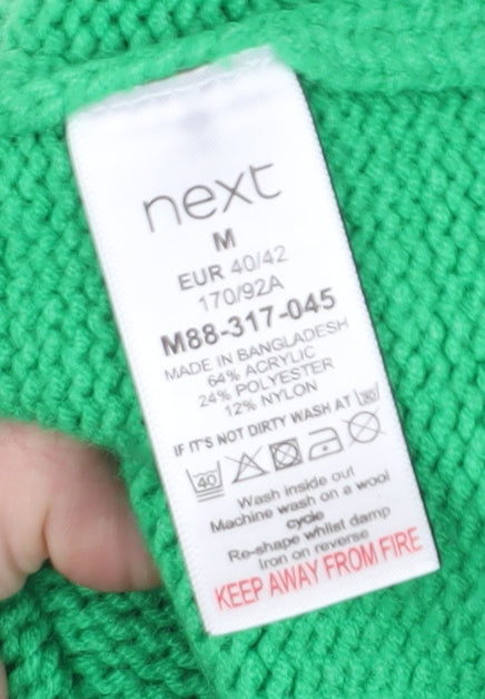 Next Women's Green High Neck Pullover Jumper M