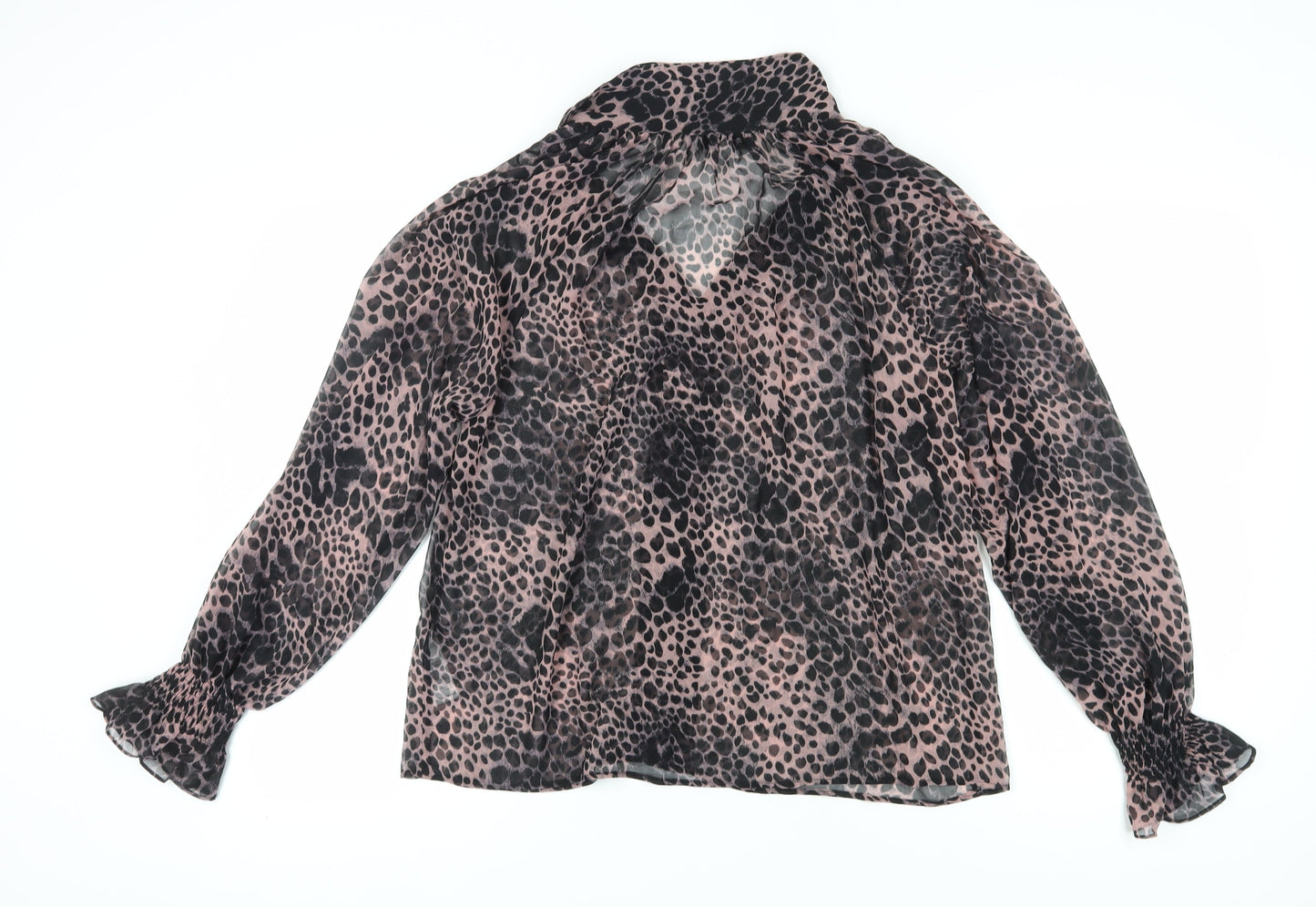 Topshop Women's Animal Print Tunic Blouse, UK 14, Multicoloured