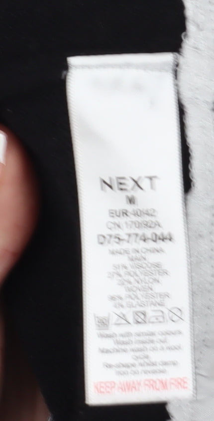 Next Women's Black Layered Blouse, Size 12, Perfect for Business