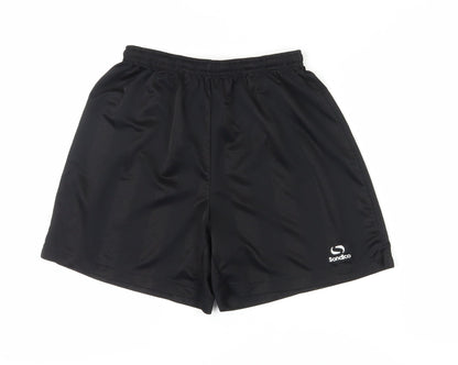 Additional front view of Sondico boys’ black athletic shorts, size L