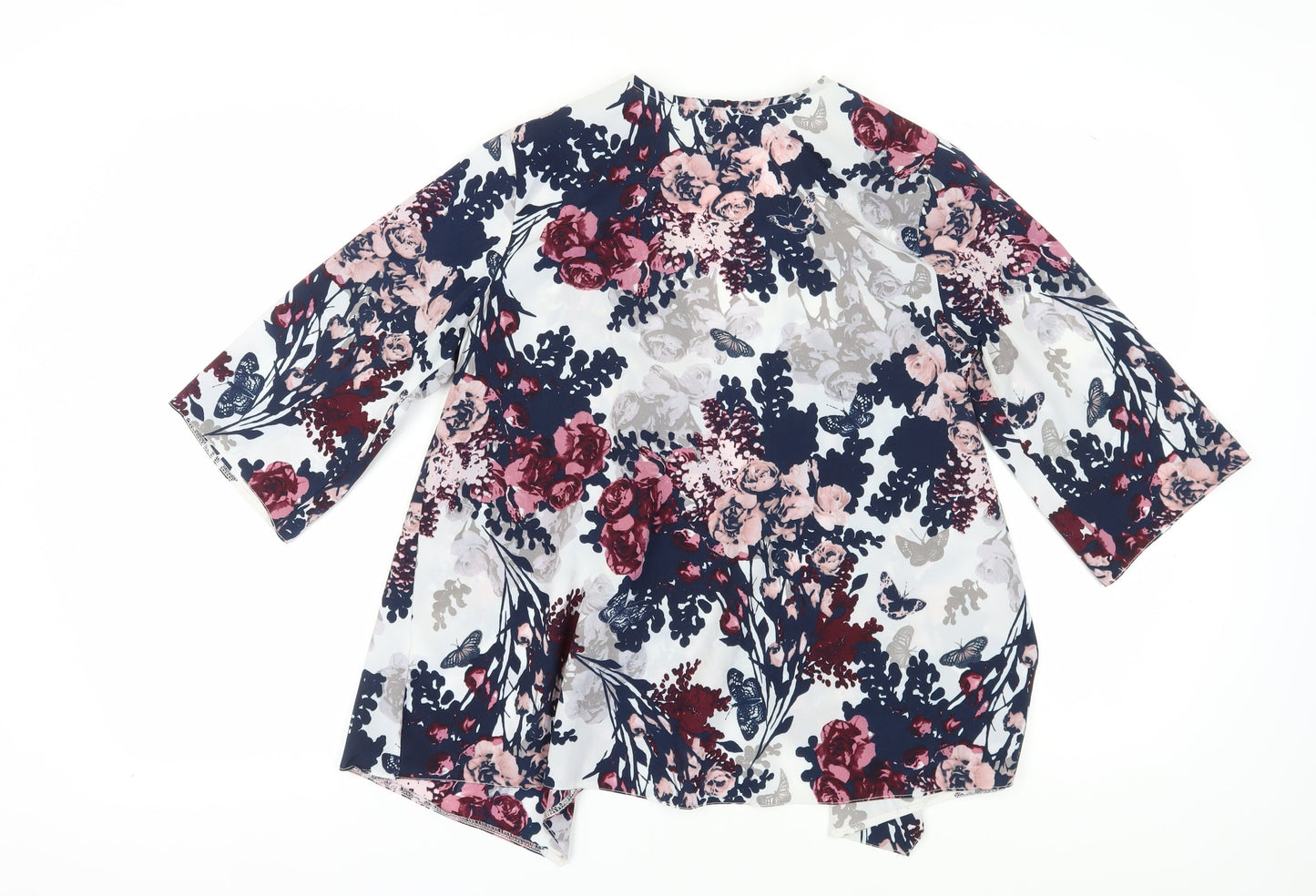 New Look Women's Floral Kimono Blouse, Size 10, Multicoloured