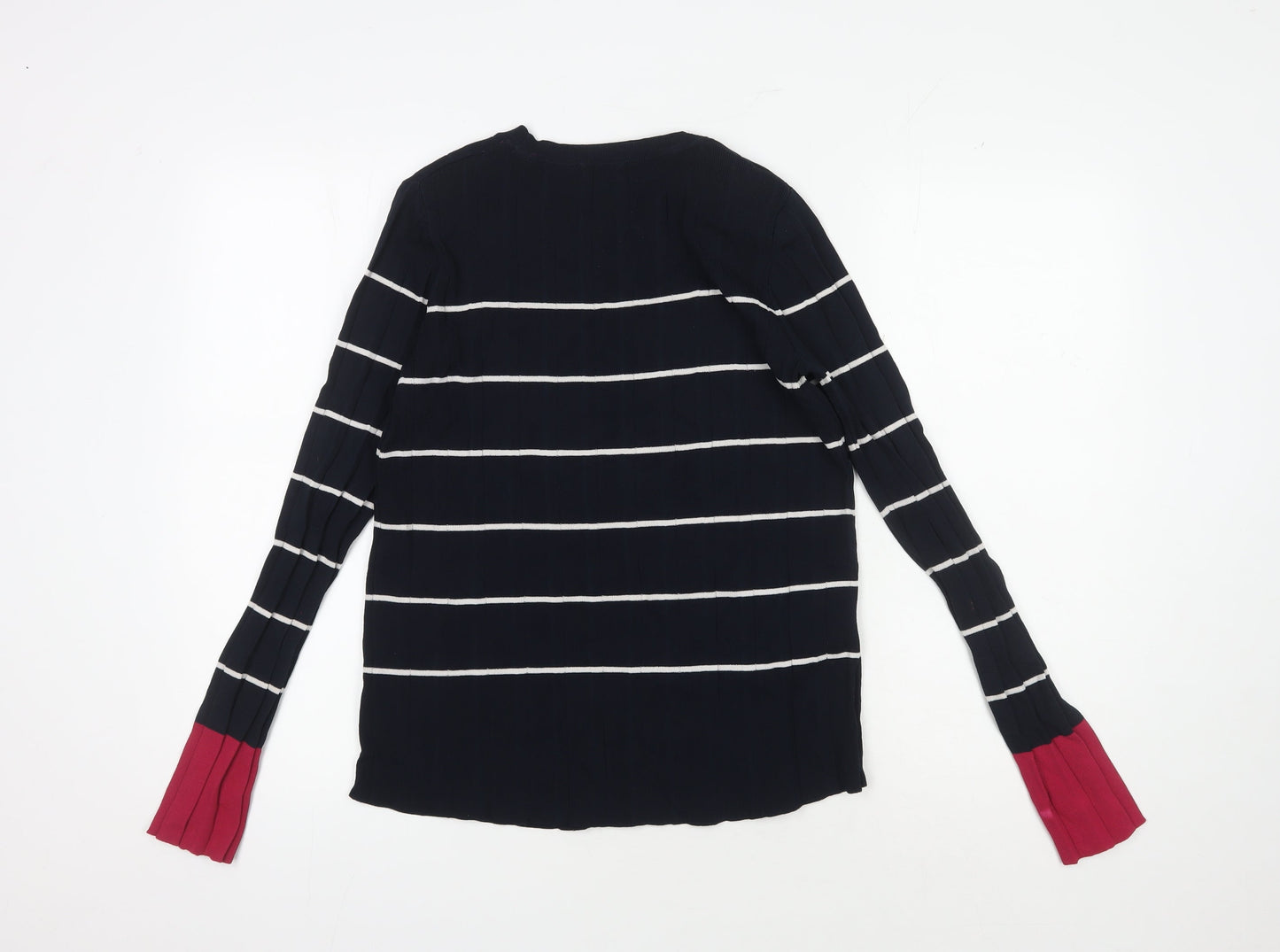Next Women's Black Striped Pullover Jumper Size 8
