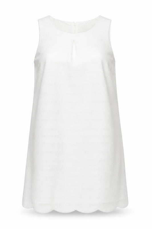 Oasis Women's White Sleeveless Dress, Size 14