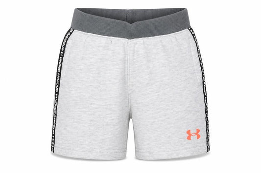 Front view of Under Armour boys’ grey athletic shorts 2-3 years